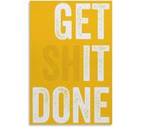 Motivational Poster Get Shit Done Poster for Room Aesthetic Posters & Prints on Metal Tin Sign Wall Art Poster for Room 8x12 inch