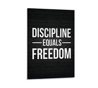 Motivational Poster Self-discipline Poster Decorative Painting Canvas Wall Art Living Room Posters Bedroom Painting 12x18inch(30x45cm)