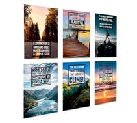 Motivational Posters - Inspirational Quotes Wall Art Set of 6 - Motivational Wall Art Easy To Decorate - Wall Posters For Office, School, HomeOffice - Positive Quotes 11x17in Posters & Prints