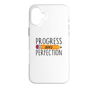 Motivational Progress Over Perfection Back to School Teacher Case for iPhone 16 Plus