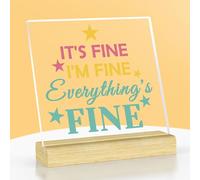 Motivational Quote Desk Plaque Sign with Wood Stand Mental Awareness Gifts Inspirational Gift for Working Mom Sister Aunt Friend Coworker Funny Office Desk Decoration for Home Tabletop Shelf