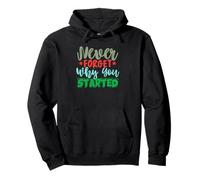 Motivational Quote Empowerment Never Forget Why You Started Pullover Hoodie