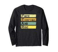 Motivational Quote Facing Fears Inspirational Long Sleeve T-Shirt