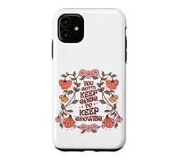 Motivational Quote Flower Design Keep On Going Growing Case for iPhone 11