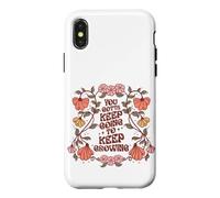 Motivational Quote Flower Design Keep On Going Growing Case for iPhone X/XS