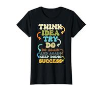 Motivational Quote Motivation Success Inspiration Mindset Value Graphic T-Shirt, Women, Black, XL