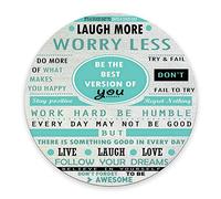 Motivational Quote Mousepad, Inspirational Quotes Mouse Pad Custom Design, Laugh More Worry Less Don't Forget to Be Awesome
