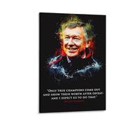 Motivational Quote Poster Inspirational Wall Art Sir Alex Ferguson Quote Champions Mindset Print Home Decor Sports Art Unique Gift for Fans Modern Design Gift 24x36inch(60x90cm) Framed