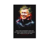 Motivational Quote Poster Inspirational Wall Art Sir Alex Ferguson Quote Champions Mindset Print Home Decor Sports Art Unique Gift for Fans Modern Design Gift 24x36inch(60x90cm) Unframed