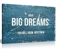 Motivational Quote Rustic Have Big Dreams Canvas Wall Art Picture Print (36X24)