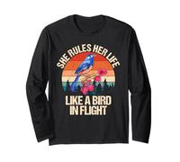 Motivational Quote She Rules Her Life Like A Bird in Flight Long Sleeve T-Shirt