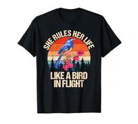 Motivational Quote She Rules Her Life Like A Bird in Flight T-Shirt