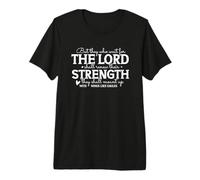 Motivational Quote Wings Like Eagles Faith Strength Design Premium T-Shirt