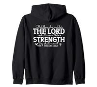 Motivational Quote Wings Like Eagles Faith Strength Design Zip Hoodie