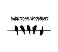 Motivational Quotes Wall Decal Dare to be Different Inspiration Quote wall Stickers Vinyl wall Art Decor Home Decor Decal Small - 25x57cm