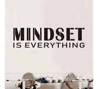 Motivational Quotes Wall Stickers for Office: Gym Inspirational Positive Vinyl Art Wall Decals for Classroom School - Mindset is Everything 25" X 7"