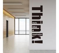 Motivational Quotes Wall Stickers for Office: Inspirational Positive Vinyl Art Wall Decals for Bedroom Classroom School - Think 25" X 7"