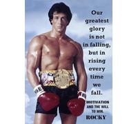 Motivational - Rocky Balboa 9 - Motivation - Boxing - Greatest Glory Quote - A4 Poster - Print - Picture