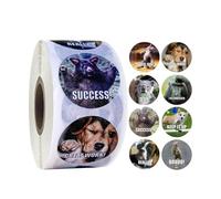 Motivational Roll Stickers - Kids Motivational Stickers, Cartoon Animal Reward Stickers | 500 Cartoon Animal Stickers, Classroom Affirmation Reward Stickers, Fun Trendy Motivational Stickers for Kids