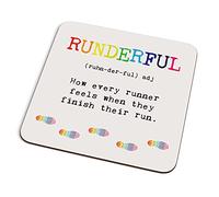 Motivational Running Gift - Runderful Coaster - Runner Motivation Print, Stocking Filler, Male or Female Runners Gifts idea