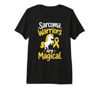 Motivational Sarcoma Fighter Awareness Yellow Ribbon Premium T-Shirt