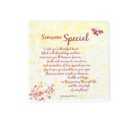 Motivational Single Ceramic Sentiment Coaster - 'Someone Special' Artistic Floral Spring Design - Homeware Gift for Her - Heartfelt Words By Blue Mountain Arts