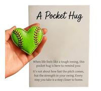 Motivational Softball - Heart-Shaped Softball Note Decoration | Inspirational Quote Cards | for Men Boyfriend Women Christmas Colleagues Friend Adults Easter Ski Athletes