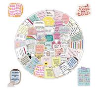 Motivational Stickers, 64 Pcs Waterproof Inspirational Positive Stickers Vinyl Decals for Laptop Scrapbook Journal Water Bottles Vision Board