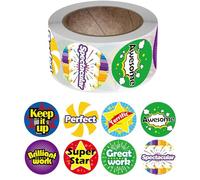 Motivational stickers, classroom stickers, animal theme school stickers well made with inspirational words, preschool classroom accessories to praise good work and
