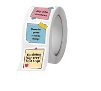 Motivational Stickers for Children, Pack of 500 Encouragement Stickers, Empowering Stickers with Positive Affirmations, for Children, Students, Teachers, Parents, Classroom, Homework, School Tasks