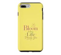 Motivational Sunflower Floral Self-Growth, Positive Mindset Case for iPhone 7 Plus/8 Plus