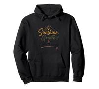Motivational Sunflower Floral Self-Growth, Positive Mindset Pullover Hoodie