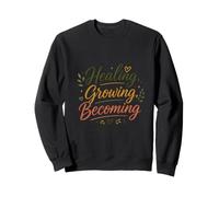 Motivational Sunflower Floral Self-Growth, Positive Mindset Sweatshirt