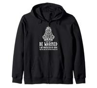 Motivational Viking Mythology - Odin - Protected By Gods Zip Hoodie