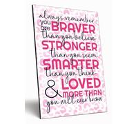 Motivational Wall Art Sign Plaque Inspire Every Day Vibrant Print Always Remember A4 Wooden Home Décor Uplifting Decoration