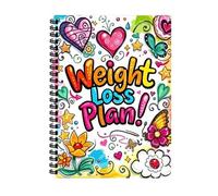 Motivational Weight Loss Planner, A5 Spiral Notebook, 104 Pages, Fitness Tracking Journal with Self Discipline Guide, 52 Weekly Management Forms