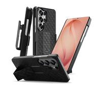 MOTIVE Designed for S26 Ultra Case with Belt Clip Holster, Rugged Protective Case, Slim Hard Shell with Kickstand, S26 Ultra Cover 6.9" | Black
