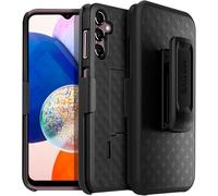 MOTIVE Designed for Samsung Galaxy A14 5G Case with Belt Clip, Case with Clip for Samsung A14, Shell Holster Combo A14, Slim Rugged Drop Shockproof Protective Cover with Kickstand (6.6") | Black
