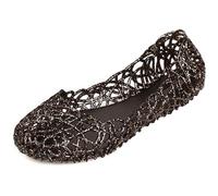 MOTIVE LIFE Vamp Net Soft Women's Slip-On Sandals,Black,4 UK
