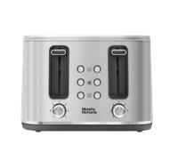 Motive Silver 4 Slice Toaster - Brushed Steel