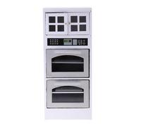 MotiveTech 1:12 Miniature Microwave Oven Cabinet Pretend Kitchen Toy Mini Pantry Storage Cabinet Model