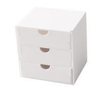 MotiveTech 1/12 Scale Dollhouse Cabinet 3 Layer Drawers Furniture Model Miniature Storage Cabinet, White