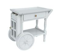 MotiveTech 1:12 Scale Dollhouse Kitchen Cart Mini Bar Buffet Fairy Garden Decor Table
