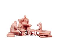MotiveTech 1/64 BBQ Scene People Figure Models Set Resin Figurines Trains Architectural Decor Collections DIY Diorama Accessories, Unpainted