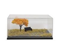 MotiveTech 1/64 Diecast Wheels Display Case Parking Lot Scene Micro Diorama Display Scene for Tiny Figures