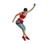 MotiveTech 1/64 Miniature Figure, Ornament, Climbing, Decorative Small Painted Miniature Scene Figure for Photo Props, DIY Projects, Red