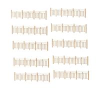 MotiveTech 10 Pieces Mini Fence Model Railing Wooden Fence Model Building Accessories Landscaping Diorama Architecture for Crafts Collection Model Railways, Style A