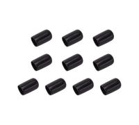 MotiveTech 10Pcs Billiard Cue Tip Protectors Cue Bottom Covers for Billiards Tips Rod Sleeves Snooker Cue Tip Covers Rubber Stick Covers, 11.5 mm Black