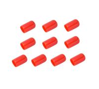 MotiveTech 10Pcs Billiard Cue Tip Protectors Cue Bottom Covers for Billiards Tips Rod Sleeves Snooker Cue Tip Covers Rubber Stick Covers, 11.5 mm Red