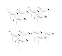 MotiveTech 12-piece Set of Goose, Goose Movement, Stackable, Three Lifelike Poses for Waterfowl Hunting, white